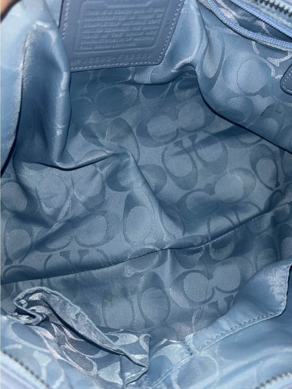 Vintage blue coach handbag